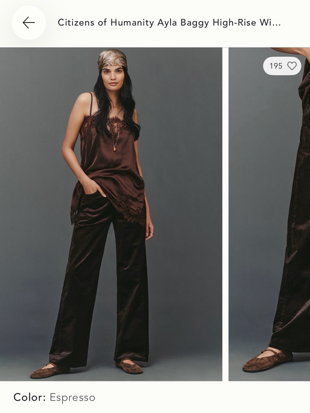 Citizens of Humanity Ayla Baggy Espresso High-Rise Pants
